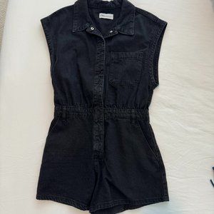 Zara Black Jean Romper